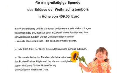 Gemeinsam Gutes tun: SAT spendet an den Bunten Kreis Allgäu